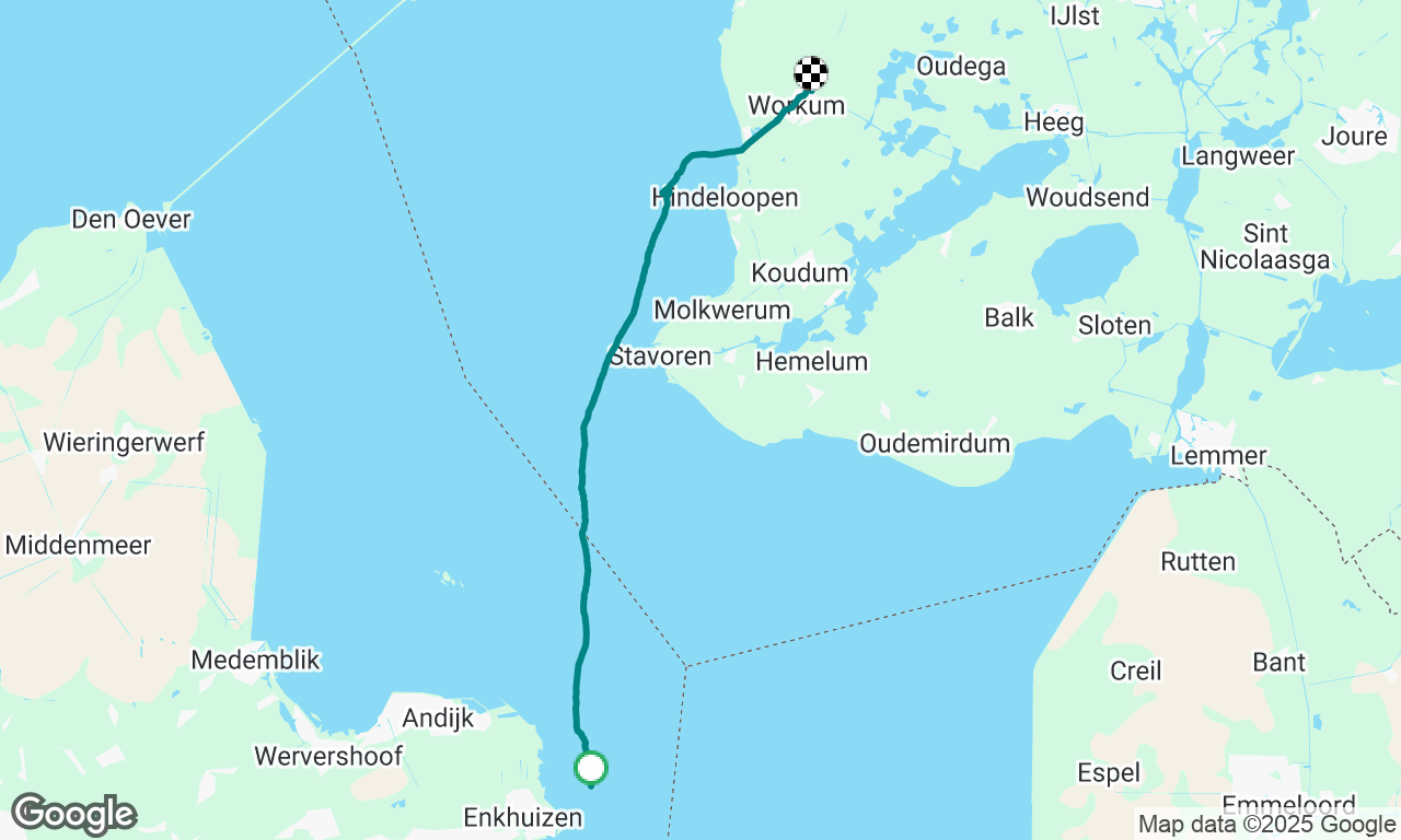 Enkhuizen-Workum

5Bft en hoge golven
Maar wel meer dan 6kts!