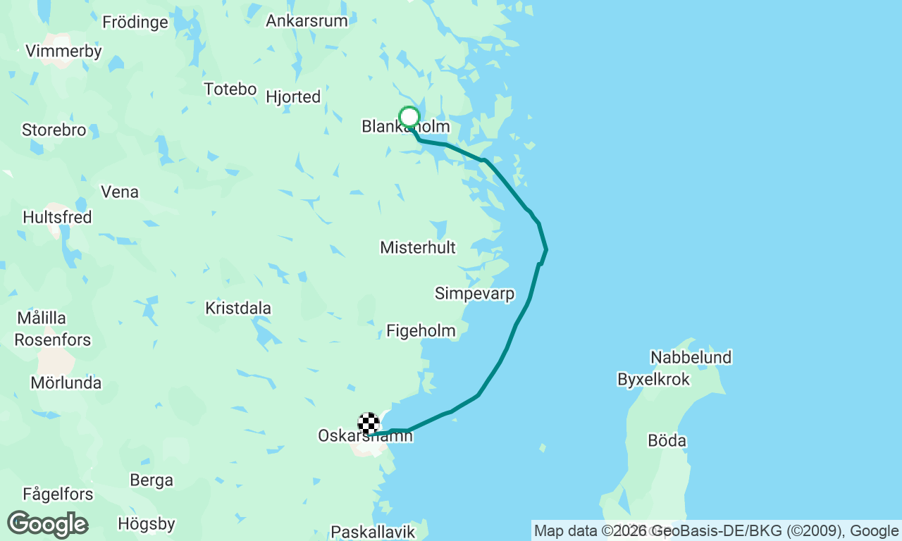 To Oskarshamn from Blankaholm