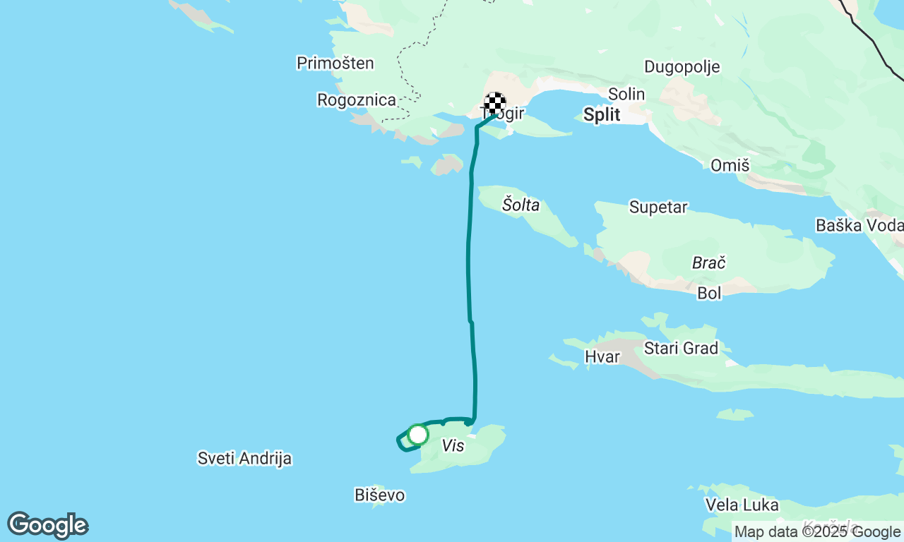 Komiza to Sub Cave to Marina Boatic, Trogir, Croatia 