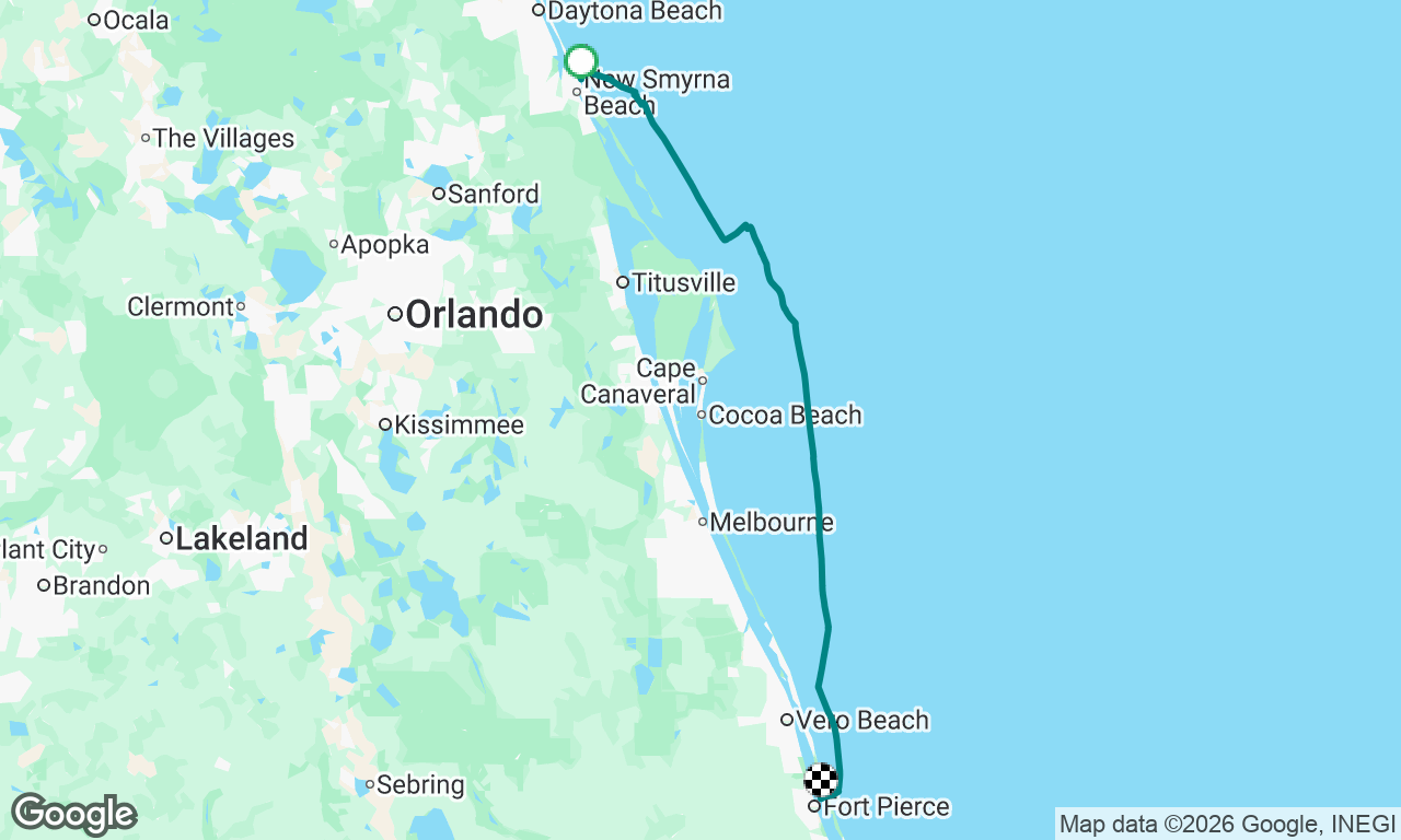 First big overnight Ponce de lion inlet to Ft Pierce
