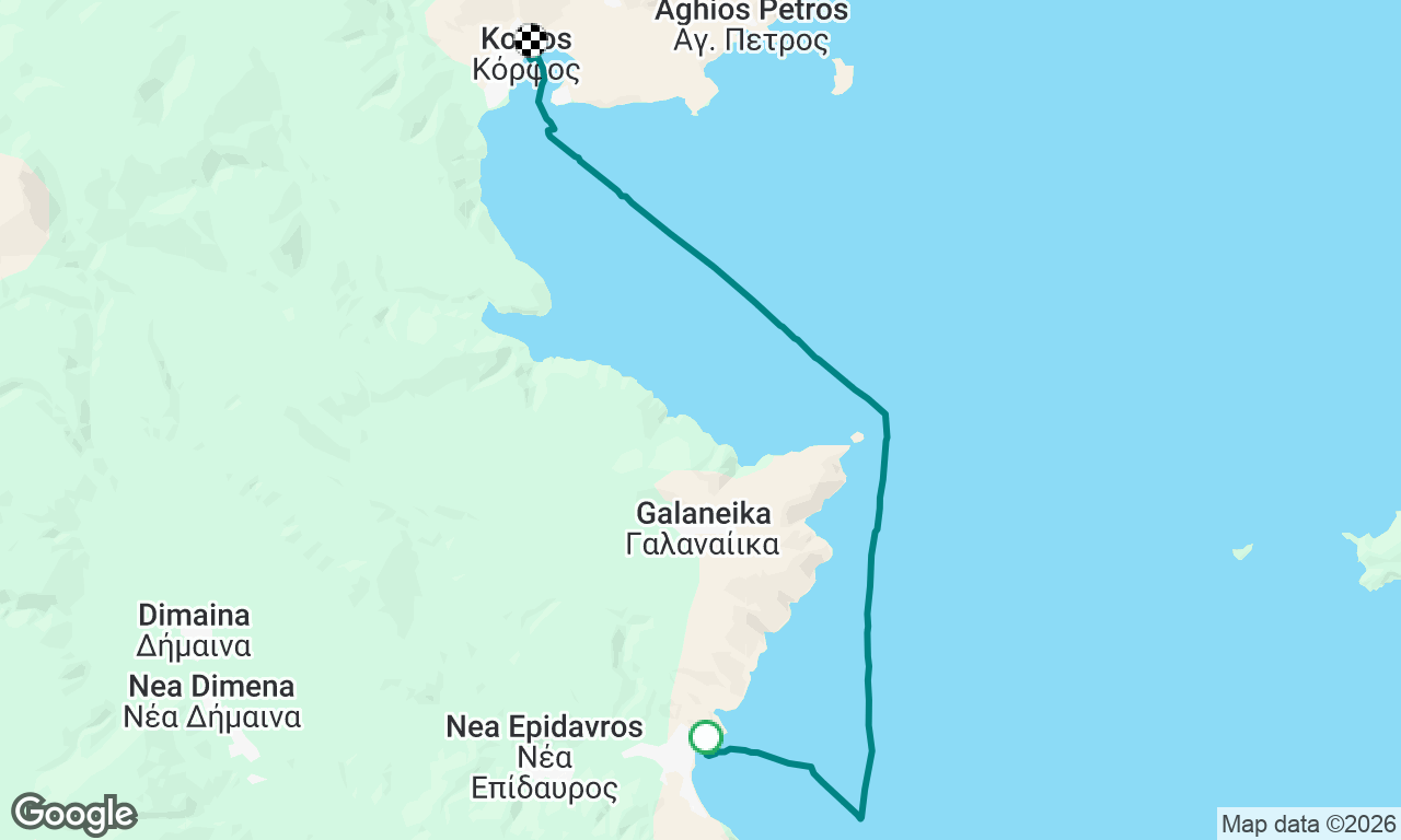 Neas Epidhavros to Korfos