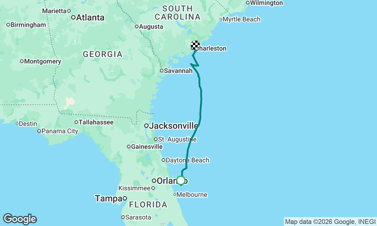 Canaveral to charleston 