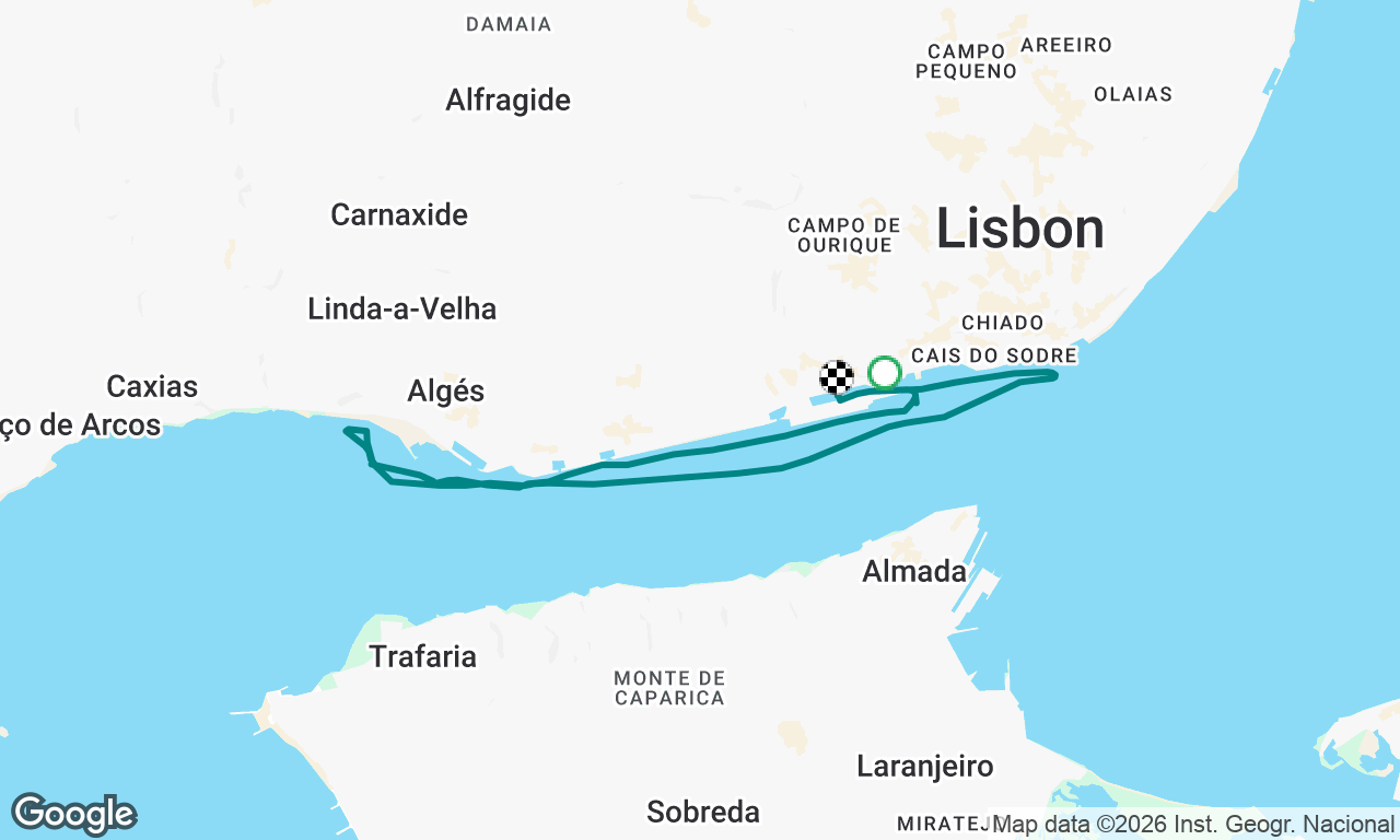 Sunset sail - lisbon harbor 