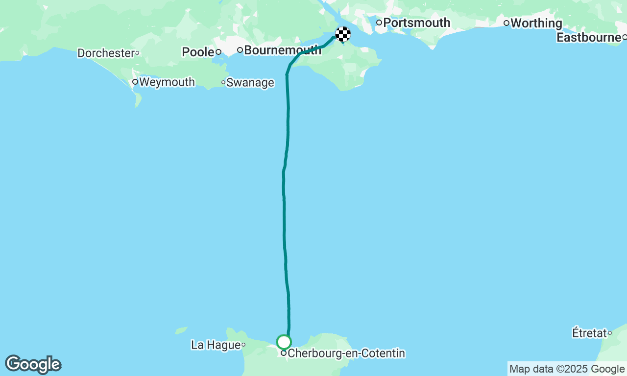Cherbourg to east Cowes