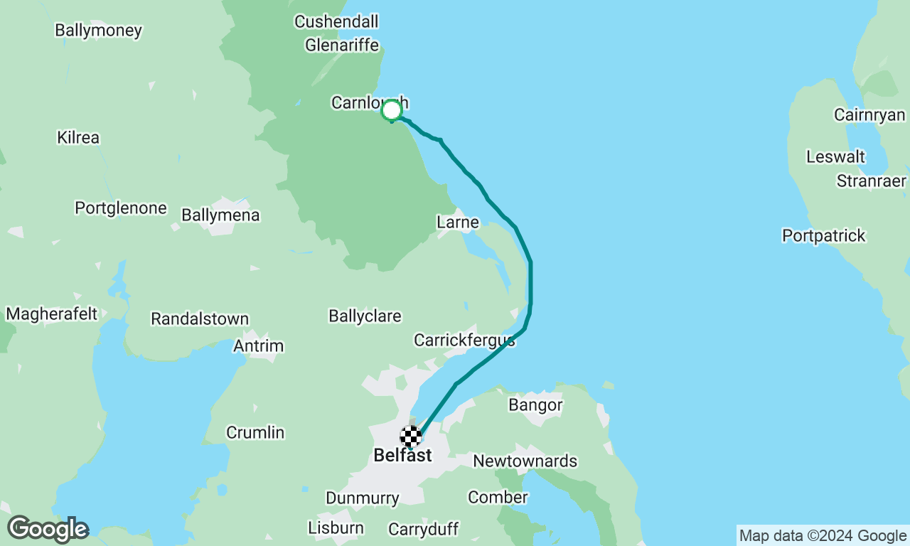 Glenarm to Belfast City 