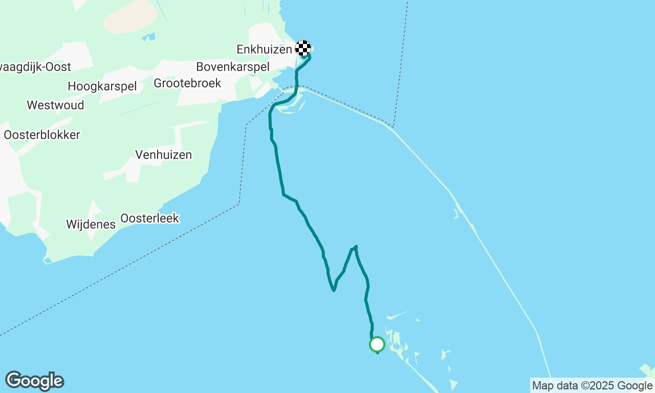 Markerwadden naar Enkhuizen… (te) hoog aan de wind