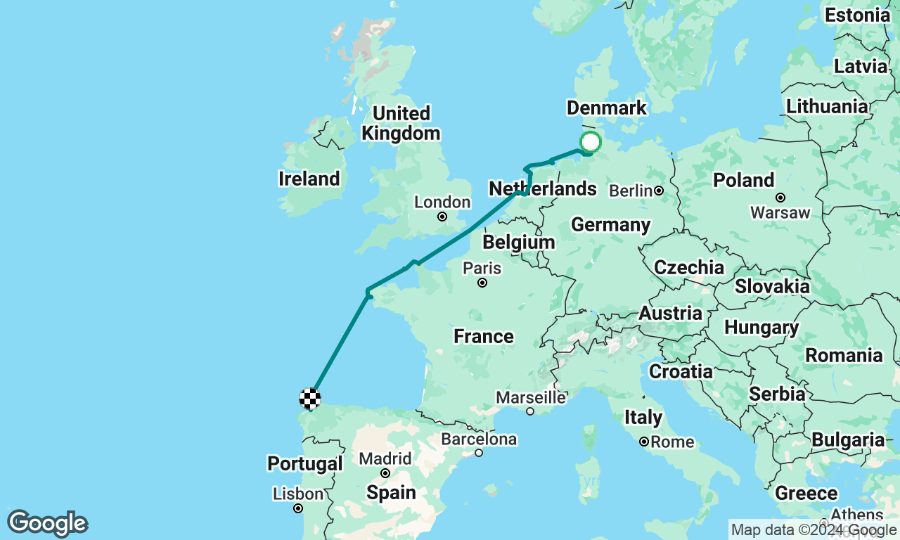 Kiel Canal to A Coruna 