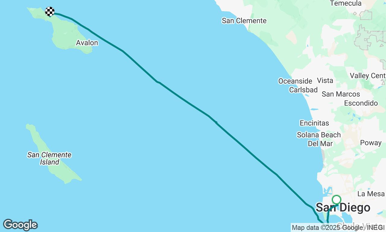 San Diego to Two Harbors Catalina Island. Enroute to Ventura. 