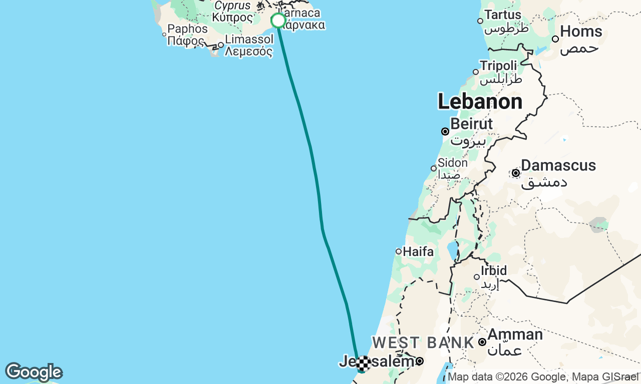 larnaca to Ashkelon