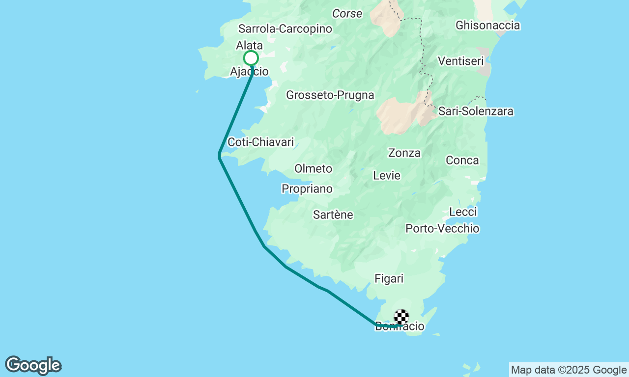Ajaccio to Bonifacio 