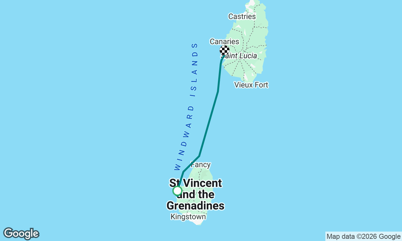 St Vincent, Walliabou Bay to St Lucia, Soufriere, Pitons