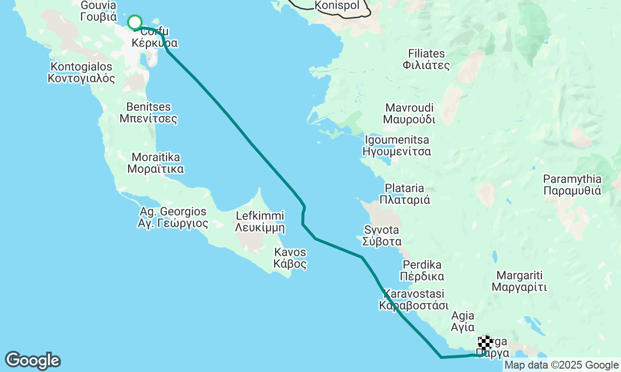 Corfu to Parga