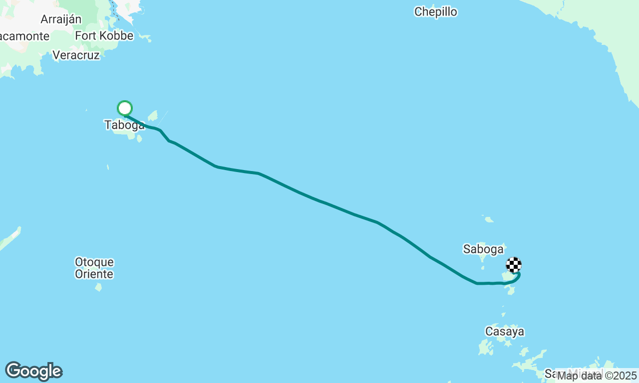Taboga Island to Island Chapera (Perlas) PA 