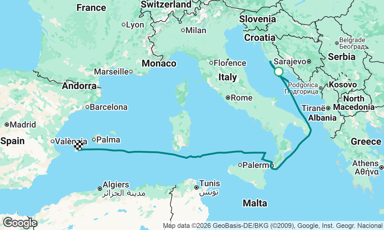 First leg around the world 