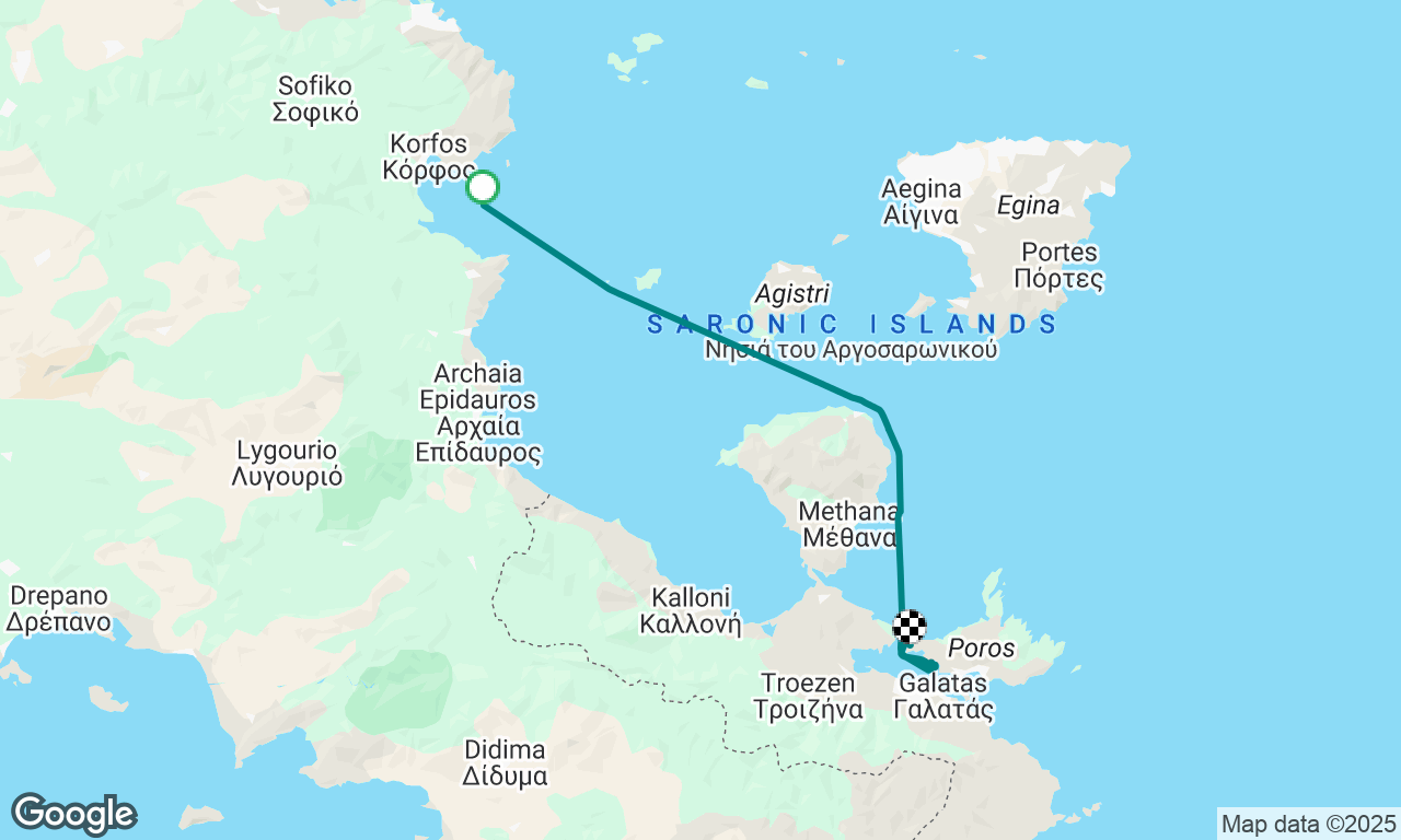 Korfos to Poros