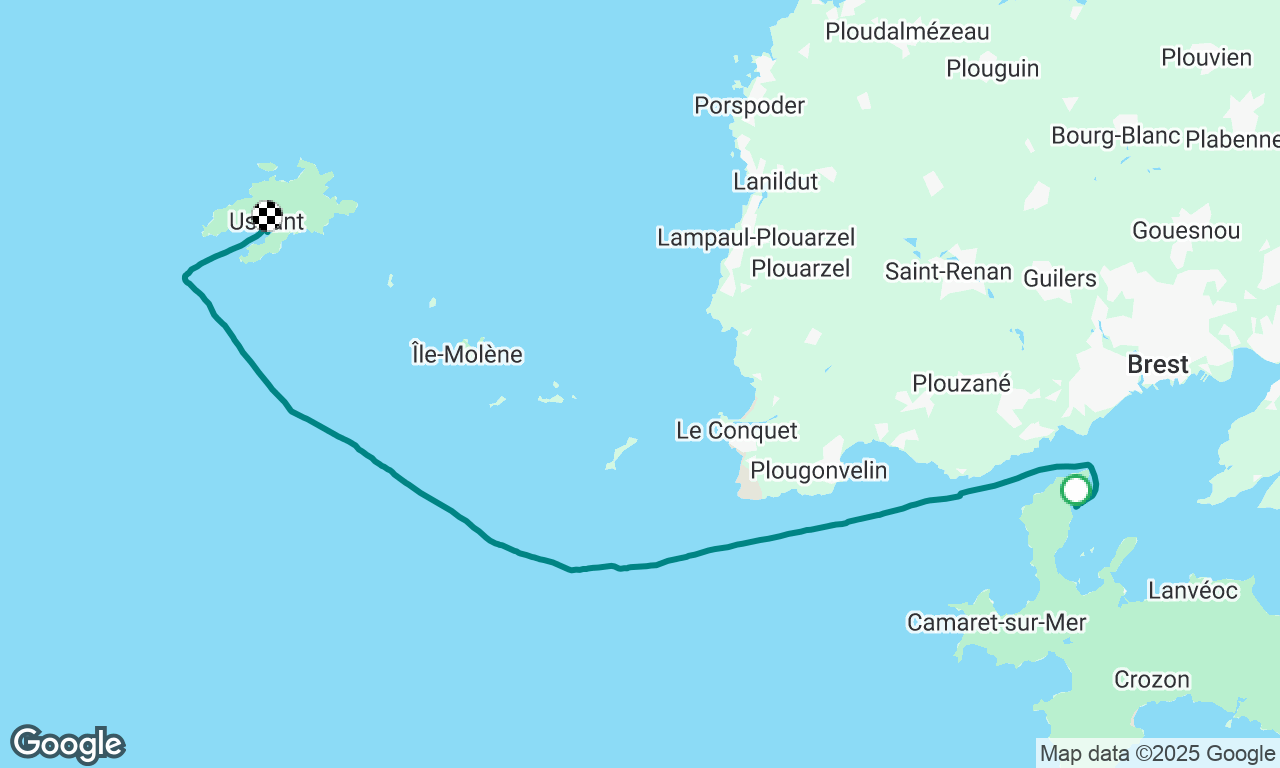 Rade de Brest to Lampaul, Ushant
