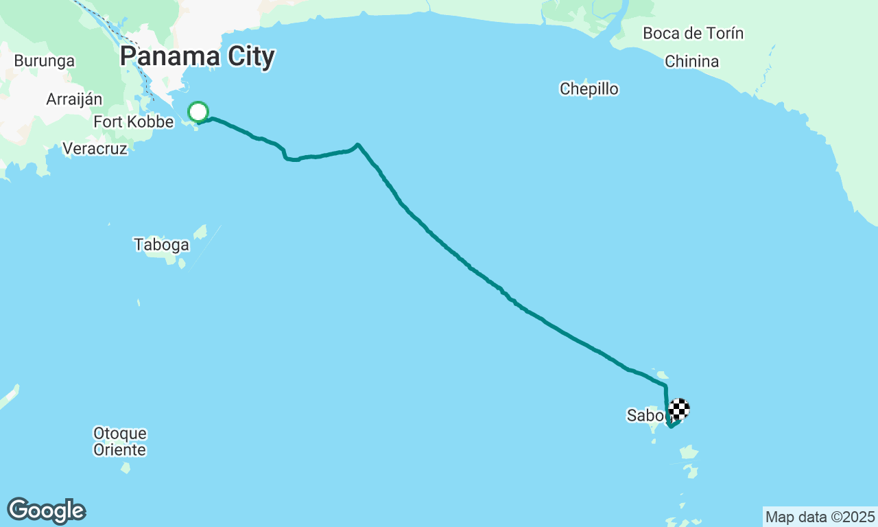 Panama city to Las Perlas
