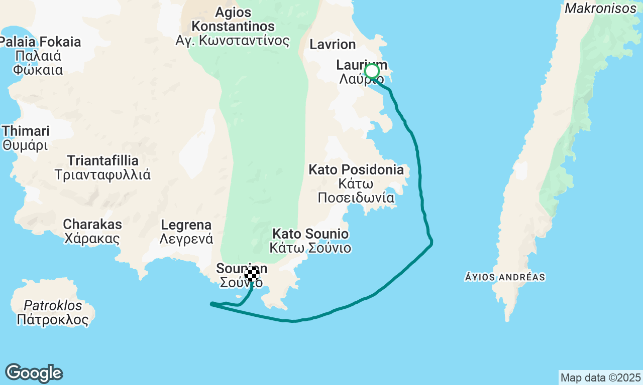 Lavrion to Kap Sounion