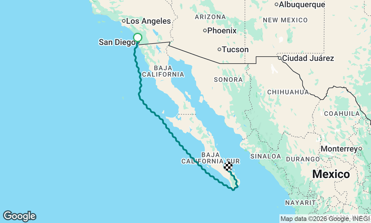 SD to La Paz BCS Mexico