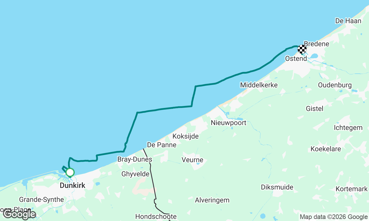 Dunkirk to Oostende
