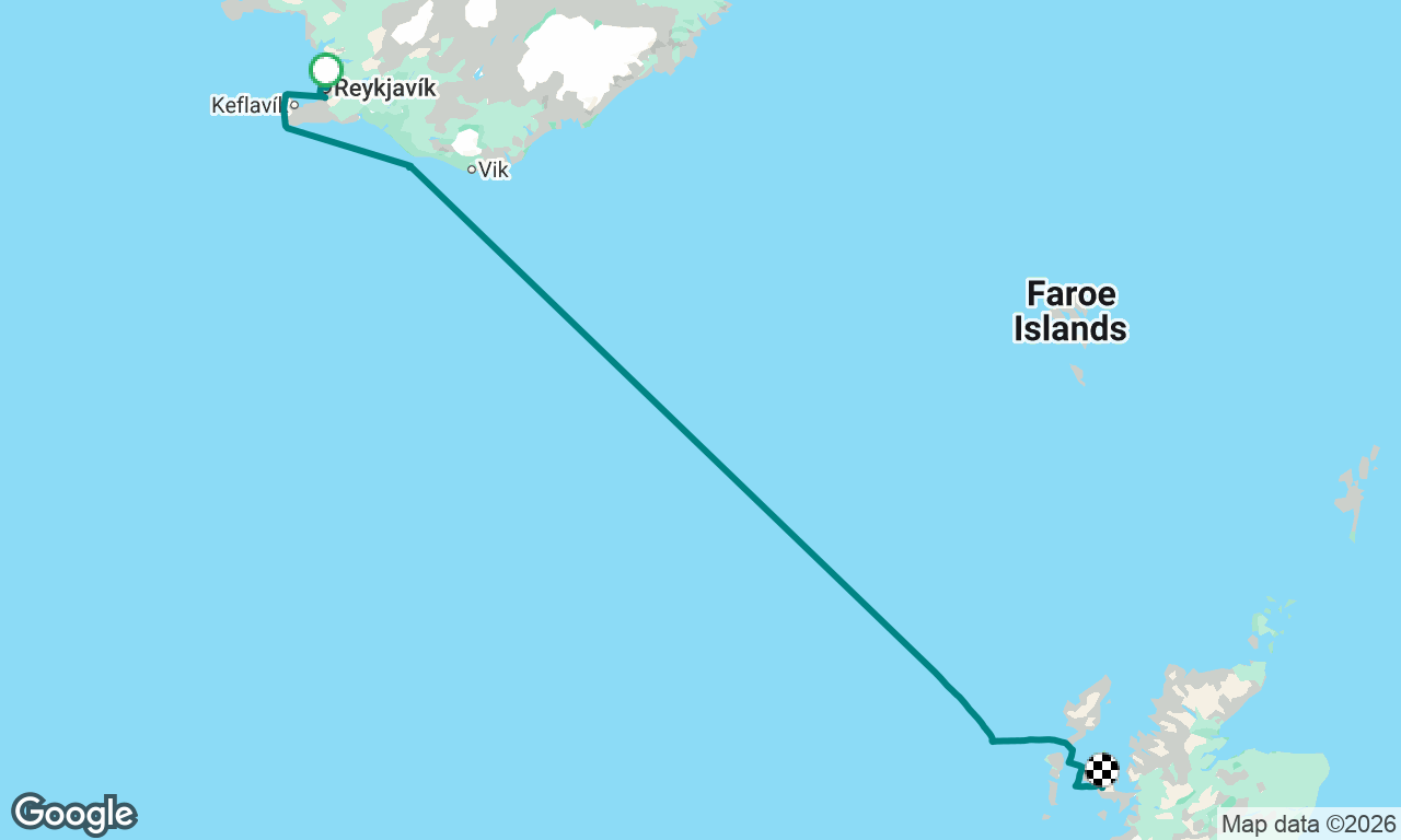 Iceland to Carbost via vestmannen and St Kilda