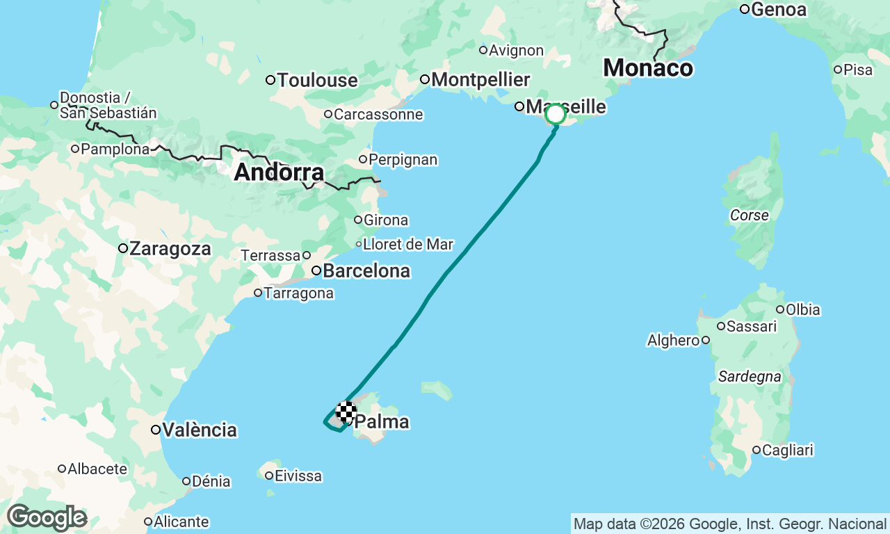 Toulon to Palma de Mallorca 