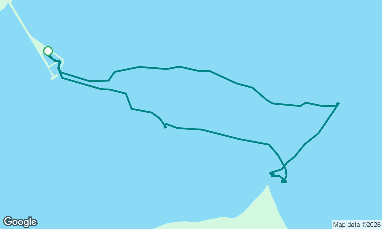 Barely any wind. Anchored and fishing