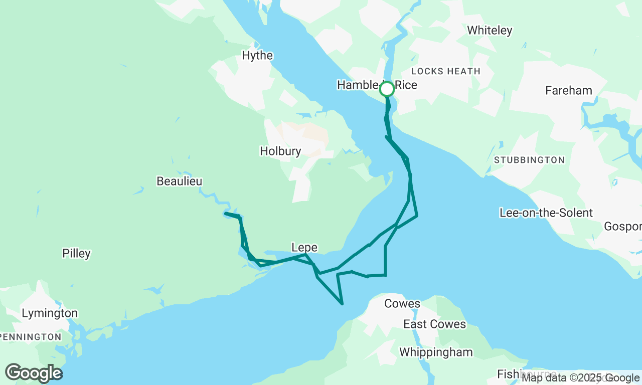 Hamble to Bucklers Hard and back