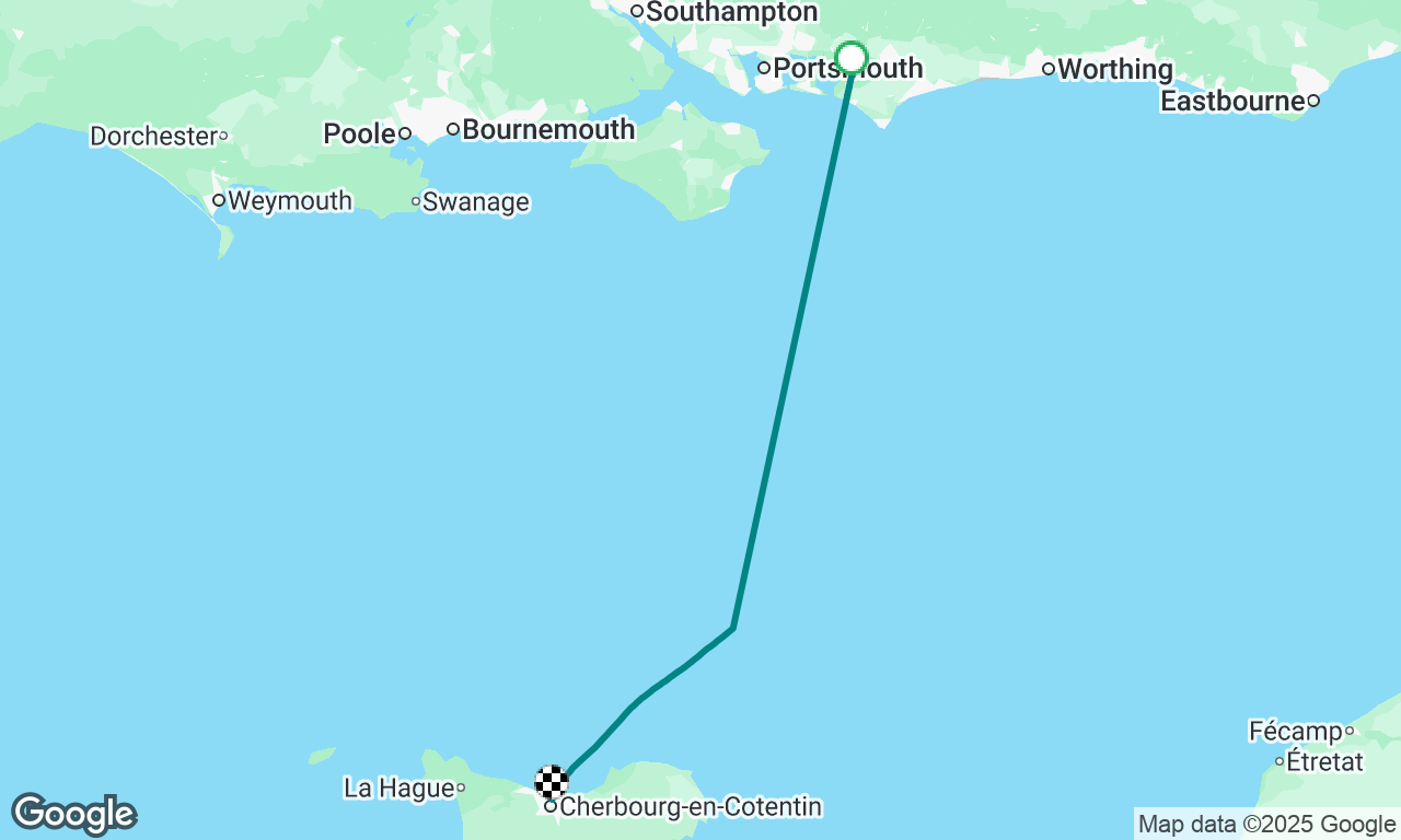 East Head, Chichester to Cherbourg, France