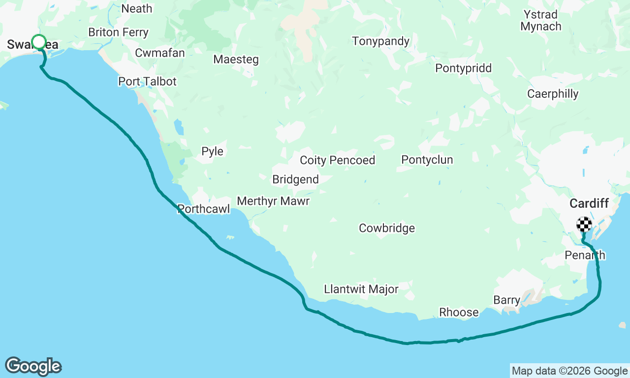 Swansea to Cardiff