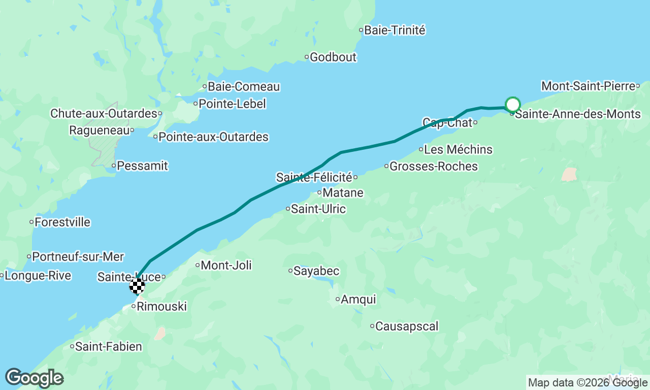 Saint-Anne-Des-Monts jusqu’a Rimouski