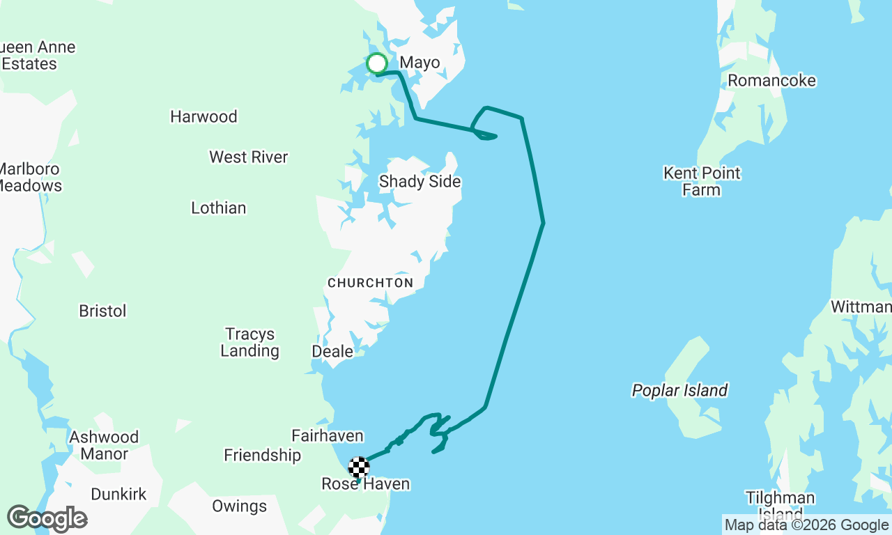 ASA 104 Day 2 Rhode River Anchorage to Herrington Harbor South