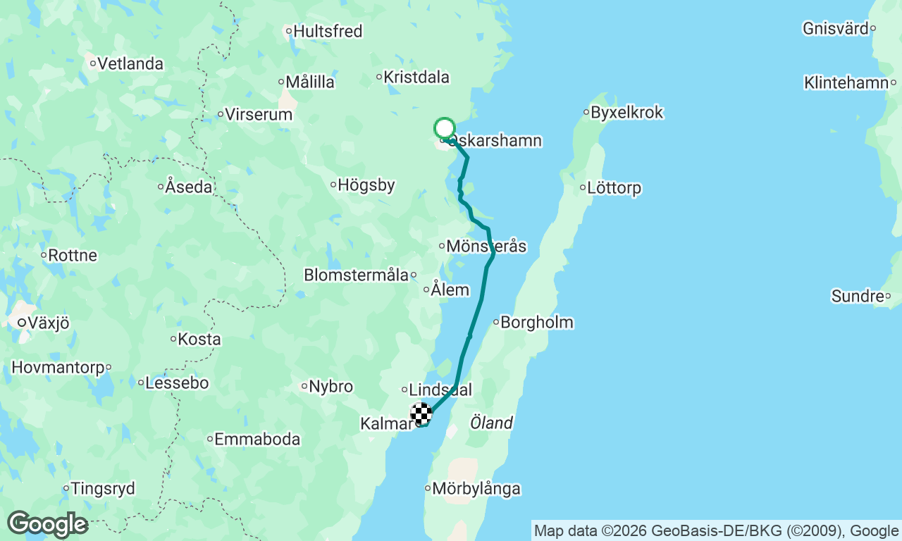 To Kalmar  from Oskarshamn 