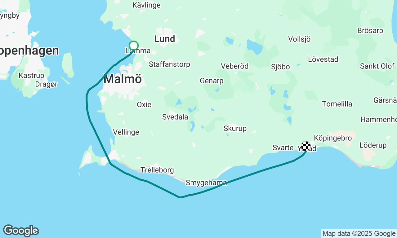 Summer trip 2025, leg 4. Lomma-Ystad