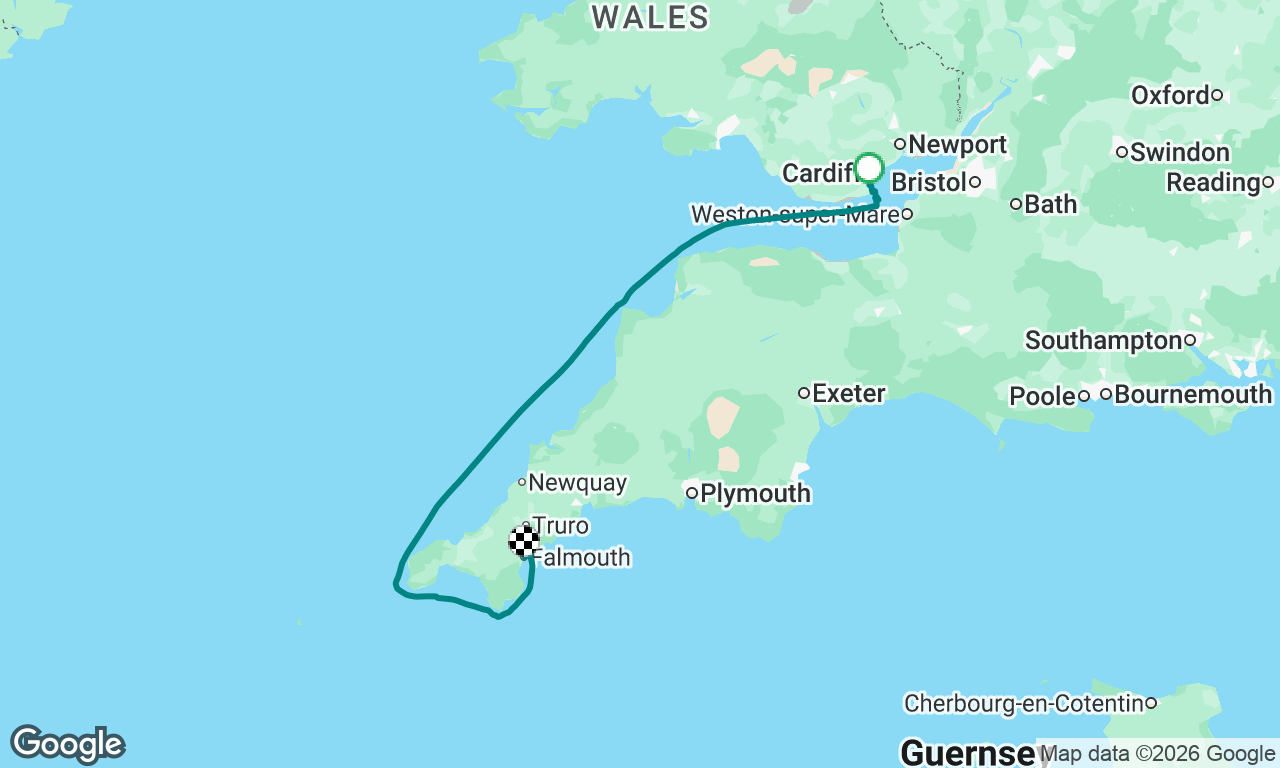 Cardiff to Falmouth