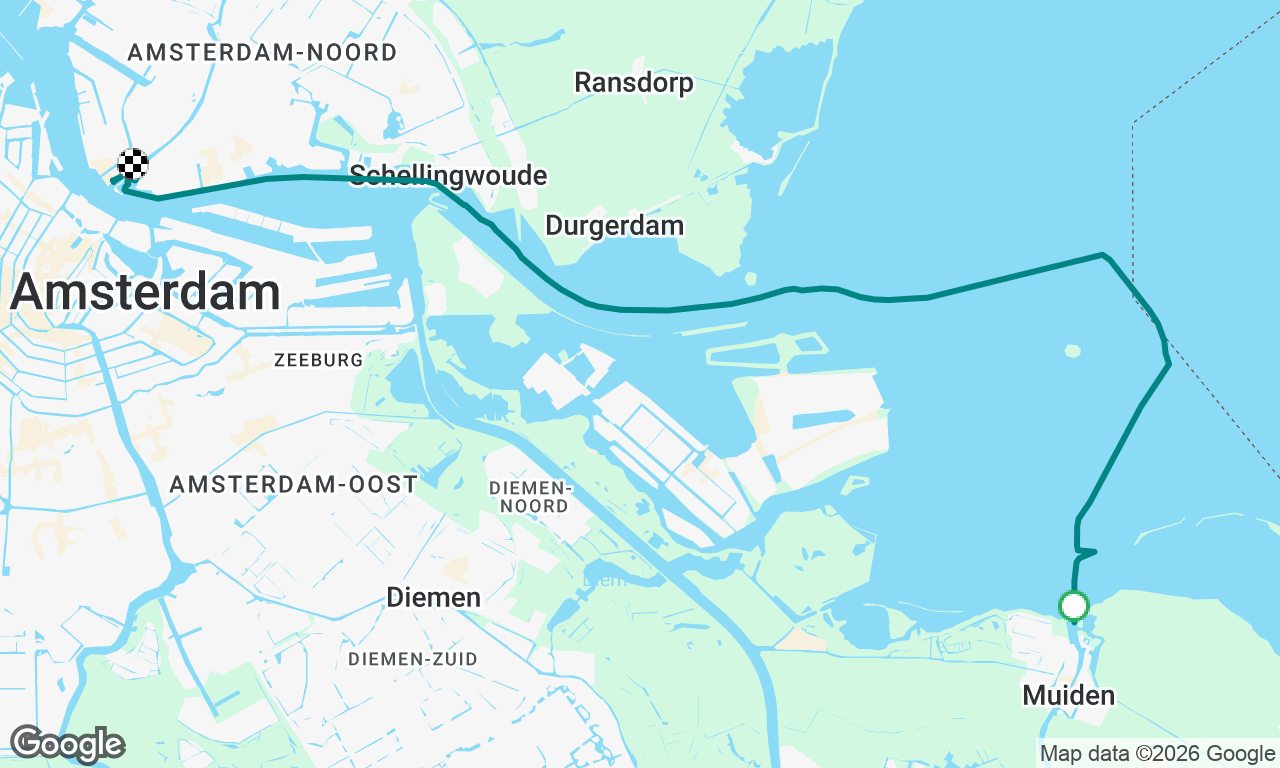 Muiden naar Amsterdam