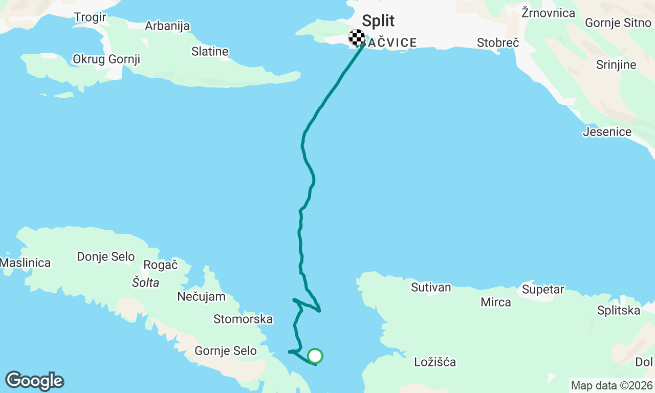 Milna to Split