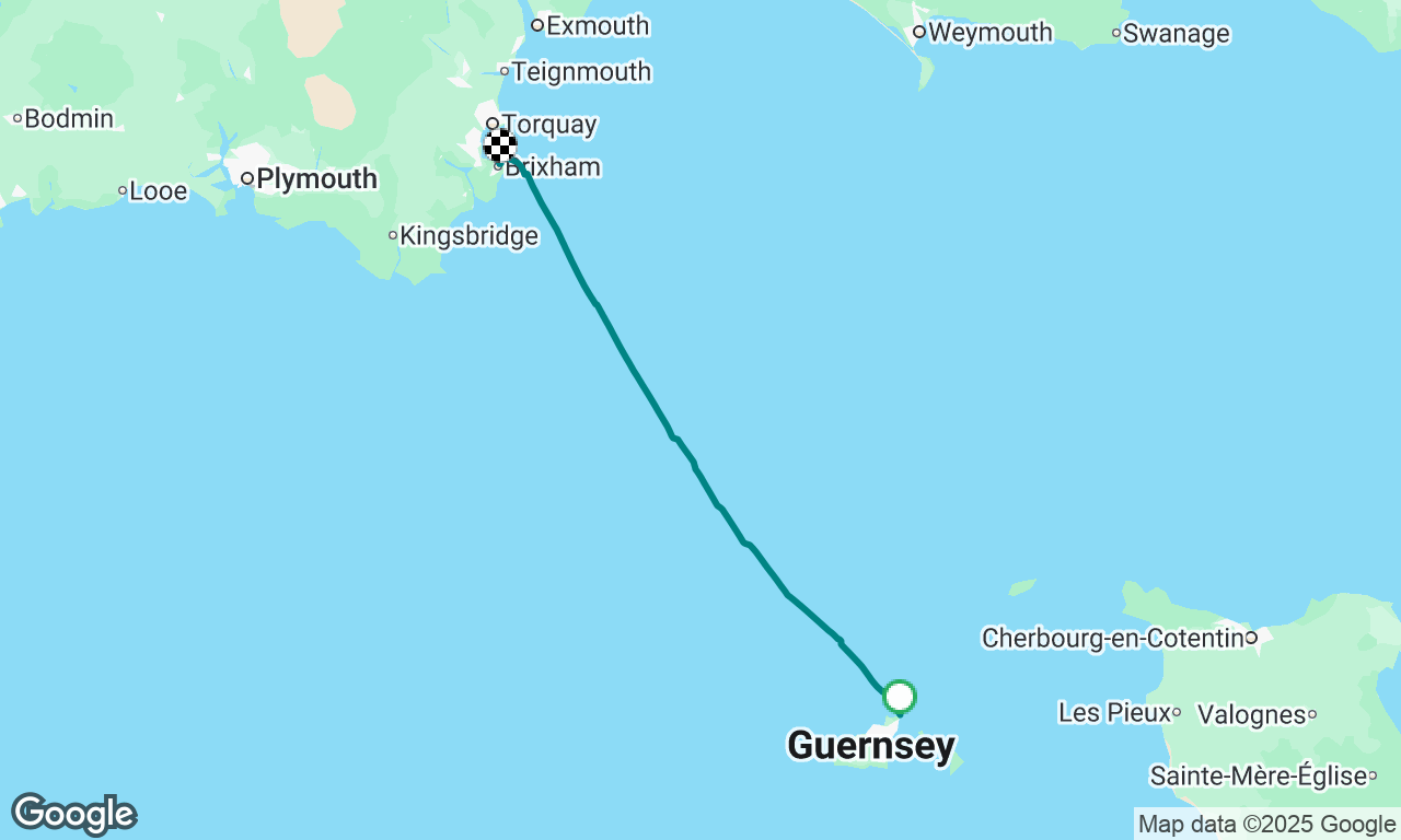 Guernsey to Brixham. 