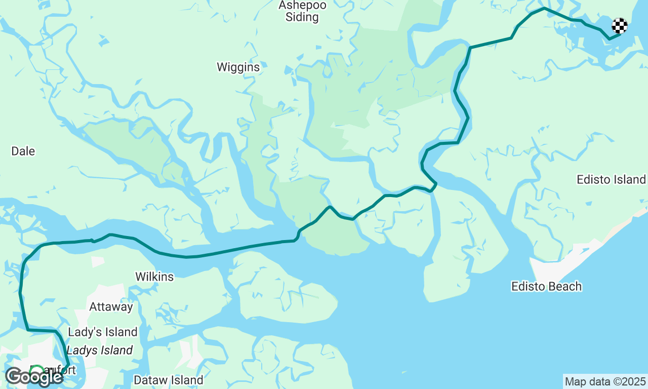 Beaufort SC to Edisto Island near Charleston 