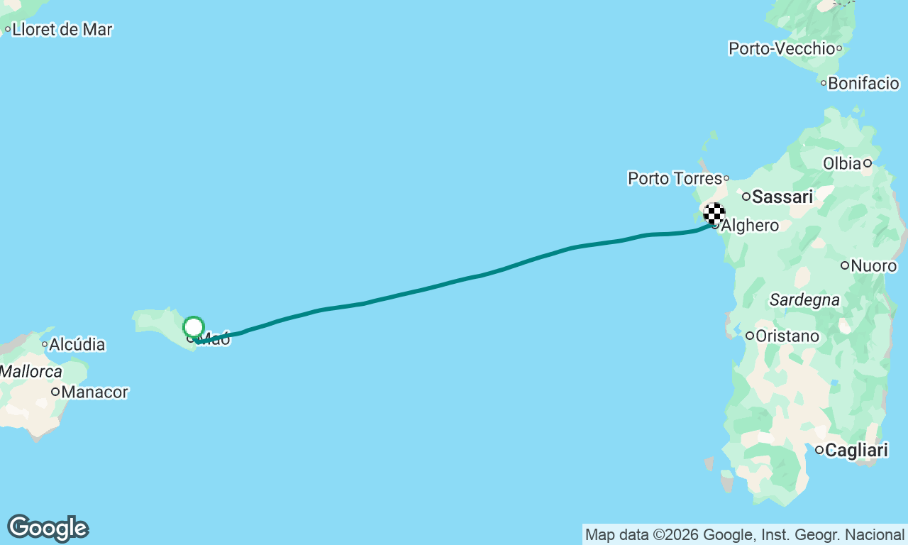 Menorca to Sardinia 