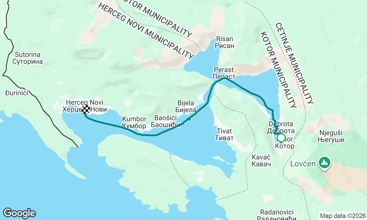 Kotor to Herceg Novi
