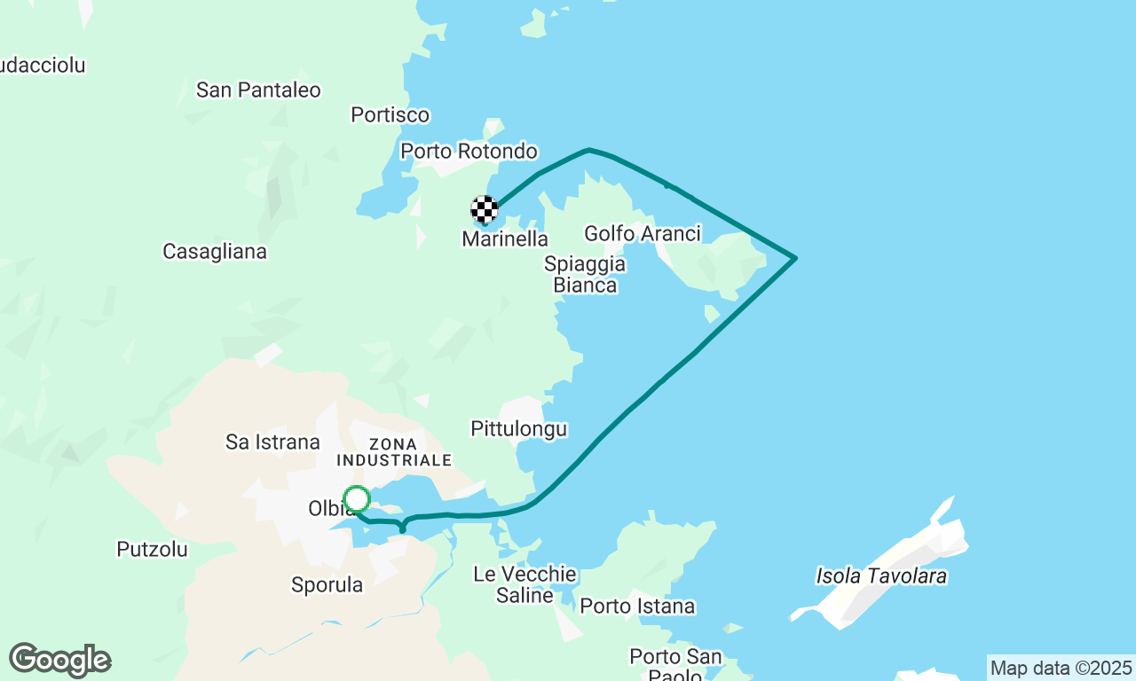 Olbia Town Quay to Golfo di Marinella 