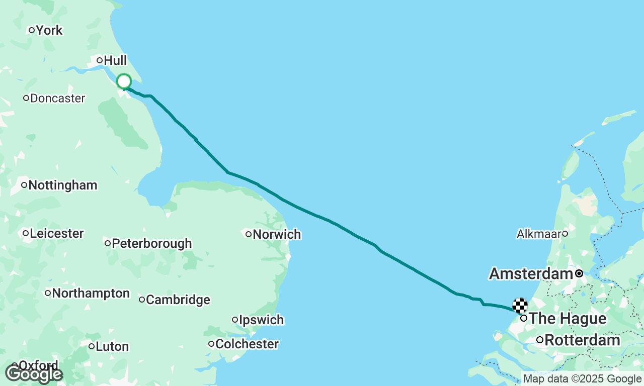 Smashed it across the North Sea! 