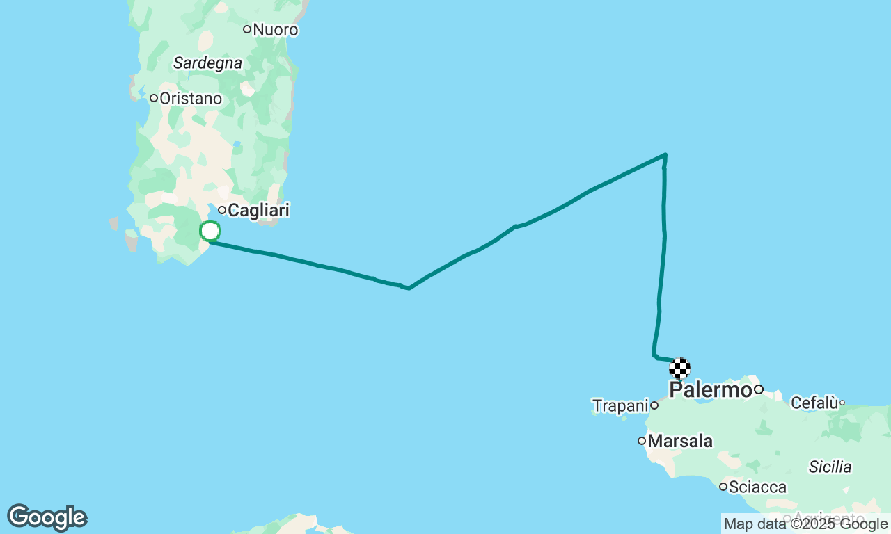 Cagliari (Sardaigne) à San Vito Lo Capo (Sicile)