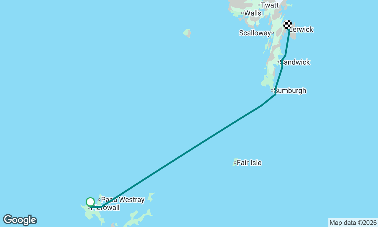 Pierowall to Lerwick