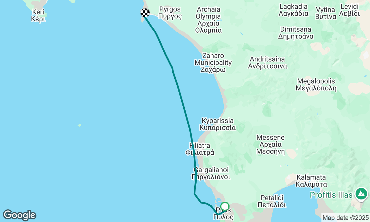 Pylos to Katakolo