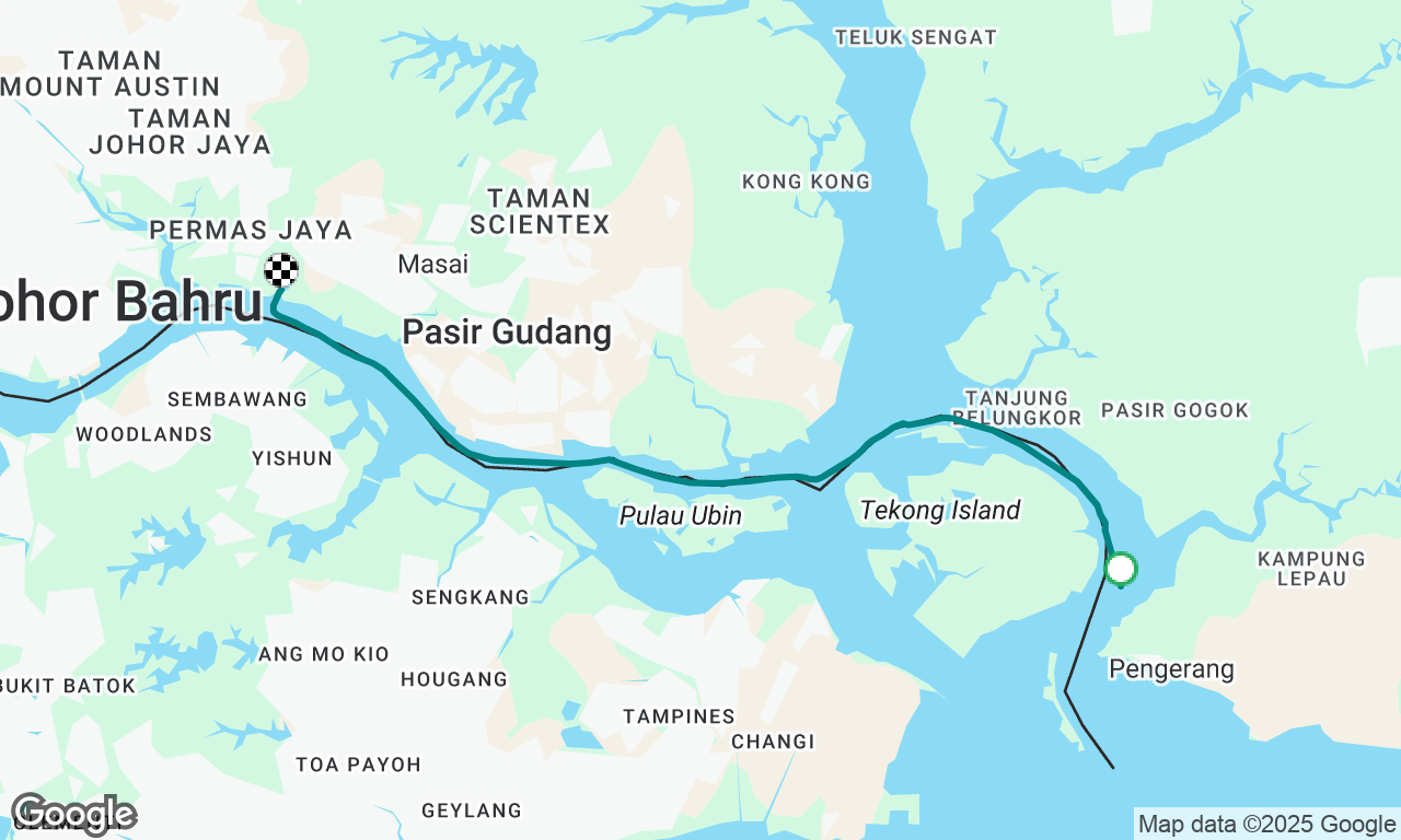 Johor east to Senibong 