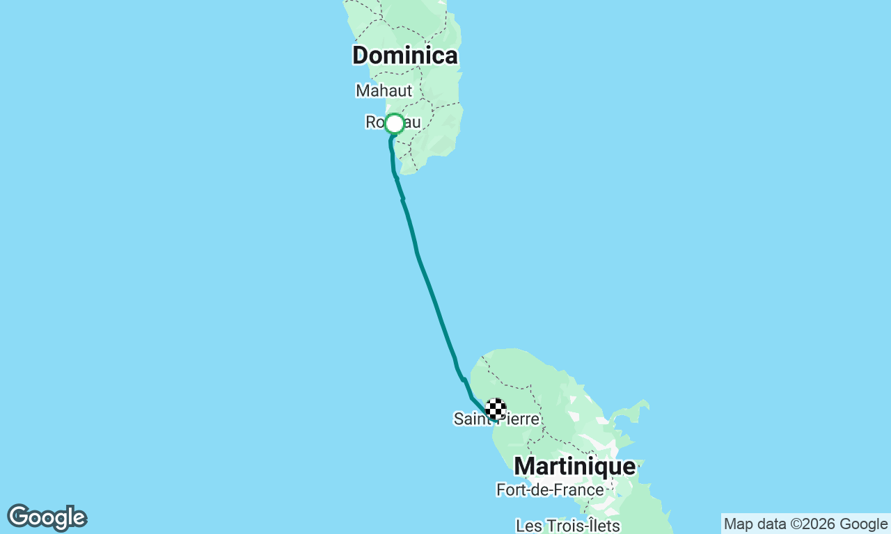 Rousseau, Dominica to Saint Pierre, Martinique