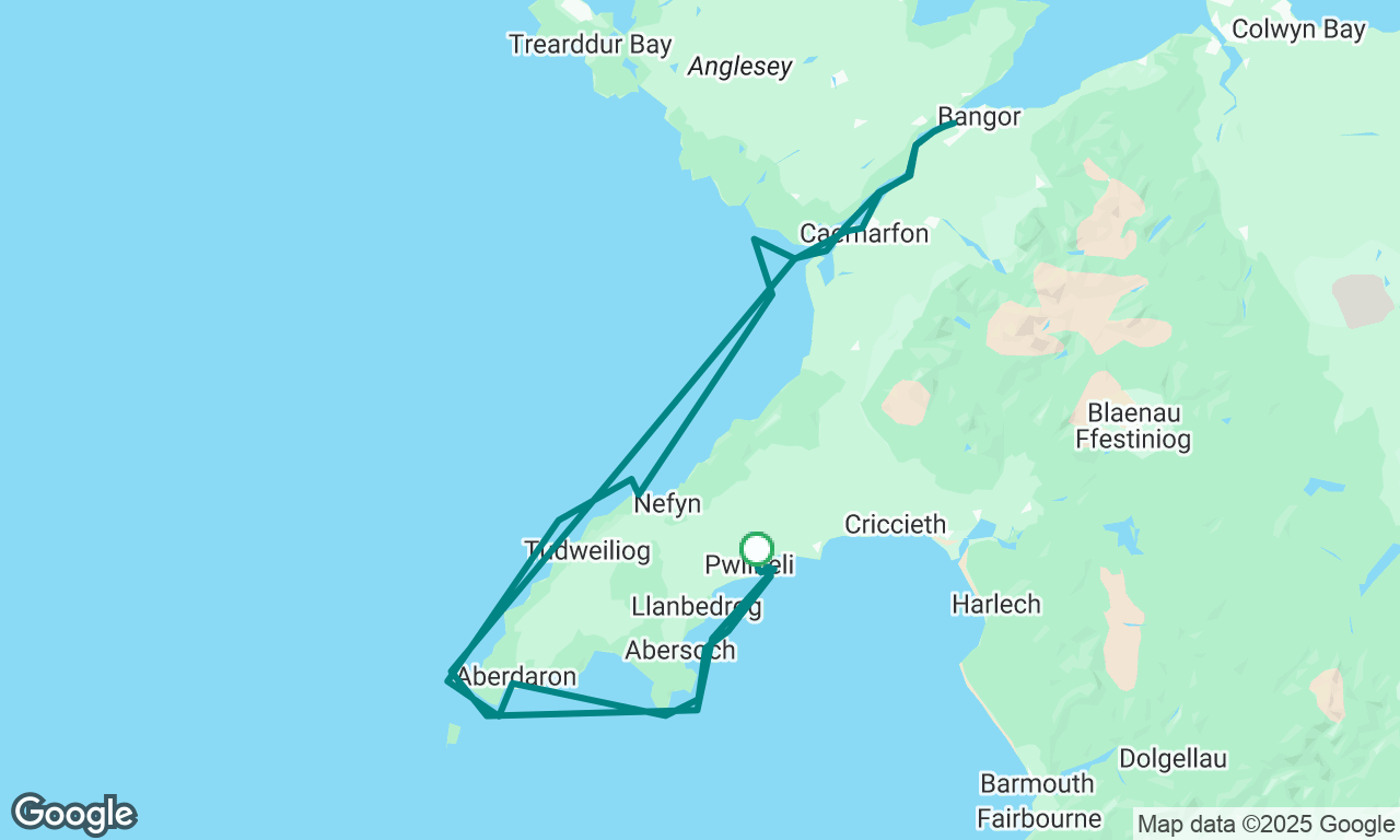 Pwllheli to Menai and back, 2 nights anchored