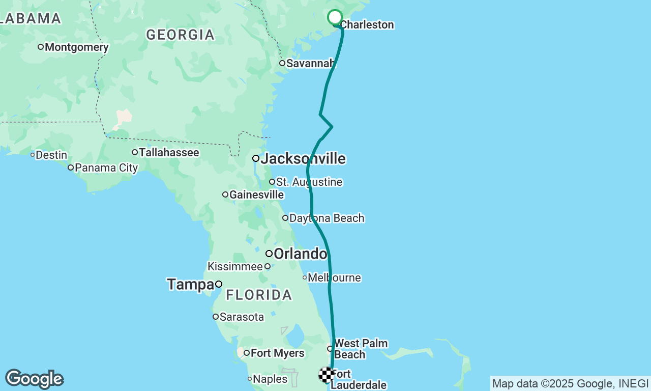 Charleston to Fort Lauderdale